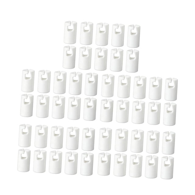 Lipstore 50 Pcs Housses de Perche pour Enceinte de Trampolines Housses Protectrices Remplacement Filet de Perche de Trampolines Support Supérieur pour Jardin Maison Blanc