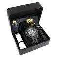 thumbnail image 4 of Designer Large Watches: Phatom Black Diamond Watch for Men 0.12ct, 4 of 5