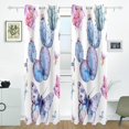 thumbnail image 2 of Cactus Butterfly Curtains Black Out 72 Inch Length Curtains for Sliding Glass Doors Bedroom Living Room 2 Pack, 2 of 6