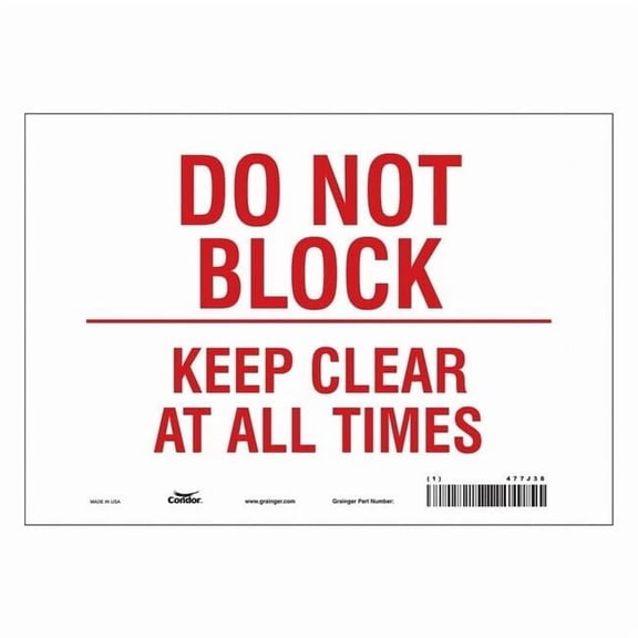 Condor Safety Sign,7 in x 10 in,Vinyl 477J38