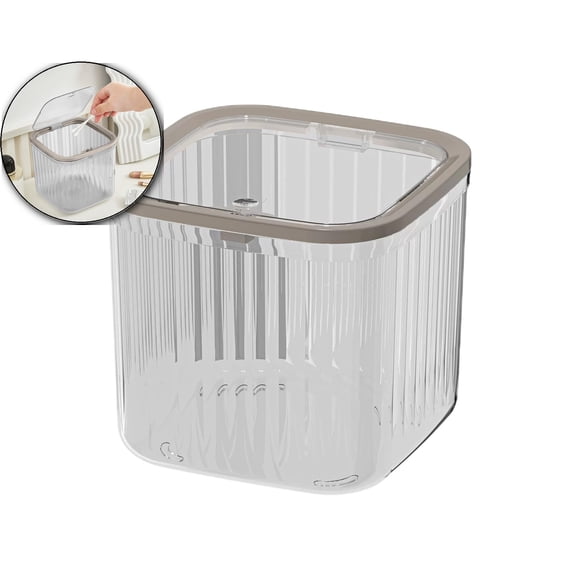 Mini Trash Can with Lid, Removable Small Garbage Can, Mini Desktop Storage Box, Tiny Trash Can for Bathroom, Kitchen or Bedroom