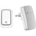 thumbnail image 1 of Timbre inalámbrico autoalimentado que no requiere pilas, alcance de hasta 200 m, 38 tonos de llamada, 3 niveles de volumen, fácil de instalar (blanco), 1 of 5