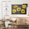 thumbnail image 5 of Elephant Stock Yellow Poppies Wall Art - Horizontal Canvas Wall Art - Living Room Wall Decor - Floral And Botanical Canvas - Gray And Yellow Decor - 12" x 8", 5 of 8