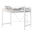 thumbnail image 1 of Yeshouse Cama alta metálica individual, cama alta industrial resistente con barandillas de seguridad y diseño que ahorra espacio, cama de acero para la escuela o el dormitorio, 1 of 6
