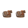 thumbnail image 4 of Guardurnaity Cinturones con tachuelas de 3 filas, cinturón ajustable de 105cm-125cm de longitud para hombres y mujeres, correa Punk para hombre, Type2 NO2, 4 of 6