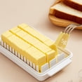 thumbnail image 5 of Plastic Butter Dish Butter Dish with Lid and Slicer for Easy Cutting and Storage Butter Box Cheese Keeper Airtight Rectangular Butter Storage Container, 5 of 6