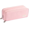 thumbnail image 2 of Large Pencil Case,Cute Pencil Bag,Big Capacity 3 Compartment Pencil Pouch, Canvas Pen Bag Organizer With Zipper Closure,Multi Purpose Marker Holder,Portable Stationery Storage Bag For Office Supplies, 2 of 3