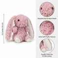 thumbnail image 3 of 6.3" Tulip Pink Mini Bashful Easter Bunny Plush Toy - Small Rabbit Stuffed Animal - Soft Hot Pink Plushie for Easter Basket Stuffers - Classroom Prize & Kids Holiday Toy, 3 of 5