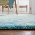thumbnail image 5 of Safavieh Dip Dye Leighton Geometric Wool Area Rug, Turquoise/Ivory, 8' x 10', 5 of 12