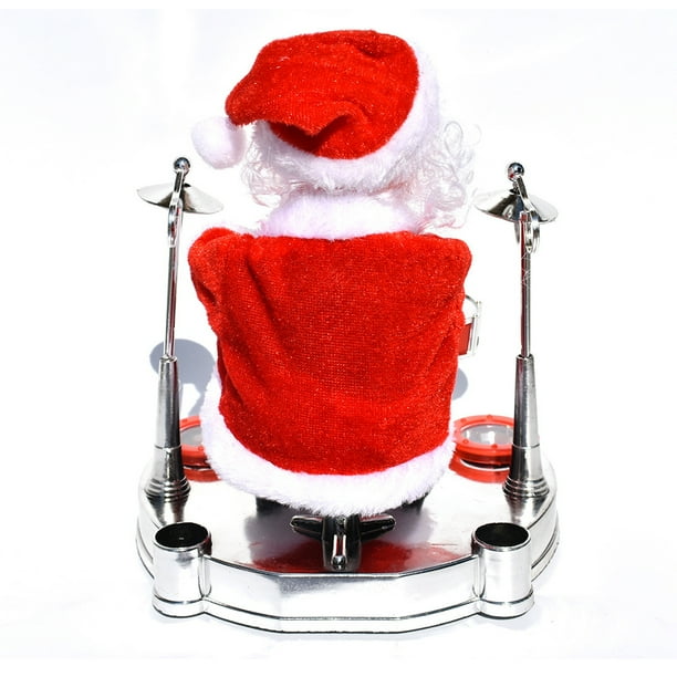 Inteprter Muñeco de Papá Noel para Navidad/Navidad, instrumento para jugar, regalo, decoración, Año Nuevo, sacudir la cabeza, cantar, adorno que Kits de decoración para fiestas No.04 Inteprter HA008653-04B