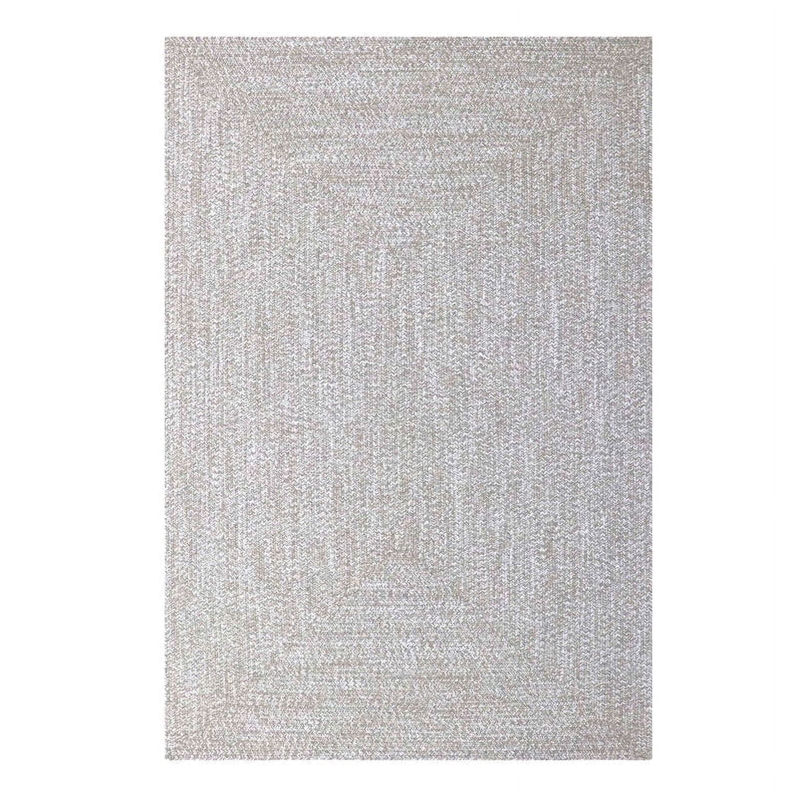 Superior Two-Toned Braided Indoor/ Outdoor Area Rug, Canvas/ White, 3' x 5'