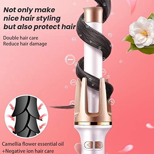 RKXQT Automatic Curling Iron Rotating Hair Curler Electric Ceramic Curling Iron Roller for Lazy Fast Heating Auto Hair Styling Tools