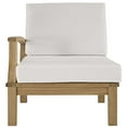 thumbnail image 3 of Modway Marina Wood Outdoor Teak Left-Facing Chair in Natural/White, 3 of 5