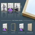 thumbnail image 6 of Natural Wood Framed Wall Art For Living Room Wall Decoration For Bedroom Bathroom Office Wall Decor Black White Painting Purple Scenery Wall Pictures Artwork Prints Room Home Decor 3 Piece, 6 of 6