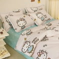Sanrio Hello Kitty Bedding Set 100%cotton Duvet Cover Bed Sheet Pillowcase Bedsheet Single King ...