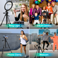 thumbnail image 5 of WEWATCH 52 inch Lightweight Camera Mount Tripod Stand with Bag for Outdoor Travel Projectors Cameras Video Recording Live Stream Vlogging, 5 of 10