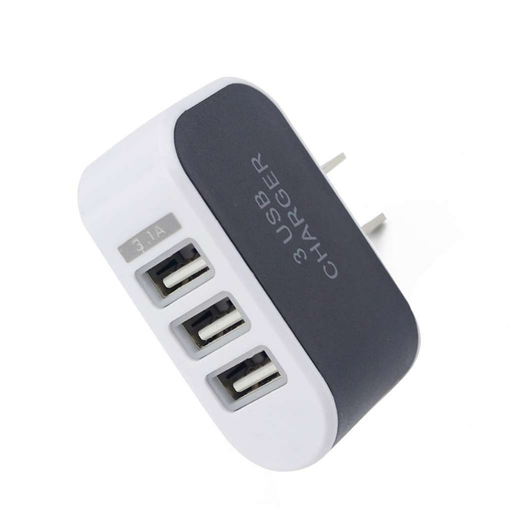 Universal Candy Color 3 USB Multi-Port Wall Charger US Plug Wall