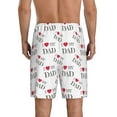 thumbnail image 3 of Easygdp I Love My Dad Men's Short Pajama Pants, Sleep Shorts, Household Pants, Casual Pants with Pockets - Large, 3 of 9