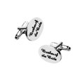 thumbnail image 1 of Gemelos Brother of the Bride para hombre, elegante diseño ovalado, 1 of 3