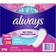 thumbnail image 1 of Always Ultra Thin Daily Liners, Regular Absorbency, Unscented, 216 Count, 1 of 3