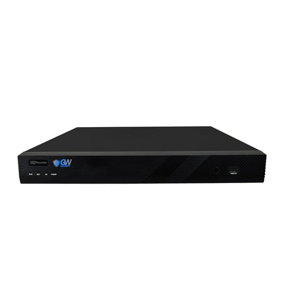 GW Security 16 Channel NVR / Network Video Recorder with 16 ports PoE Switch Built in - Supports Up 16 X 5MP /3MP /2MP 1080P IP Cameras @ 30fps Realtime, Quick QR Code Smartphone Access (No HDD)