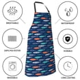 thumbnail image 5 of Kdxio Colorful Fish 3 Apron with Pockets Adjustable Kitchen Aprons for Men Women Waterproof Aprons for Cooking,Drawing,Crafting, Baking Household Cleaning, 5 of 5