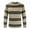 Khaki, variant on Fall Sweaters for Men Clearance, Autumn Winter New Round Neck Color Matching Personality Trend Men's Striped Sweater