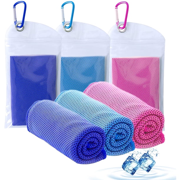 Toalla de enfriamiento, toallas deportivas de microfibra para fitness, toallas de enfriamiento para cuello y cara, toalla fría súper absorbente para camping, senderismo, gimnasio, fitness, yoga,