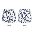 thumbnail image 6 of Goofa Navy Blue Anchors Printed Women 2 in 1 Running Shorts,Quick Dry Athletic Workout Shorts,High Waisted Athletic Shorts with Liner Pockets-Large, 6 of 9