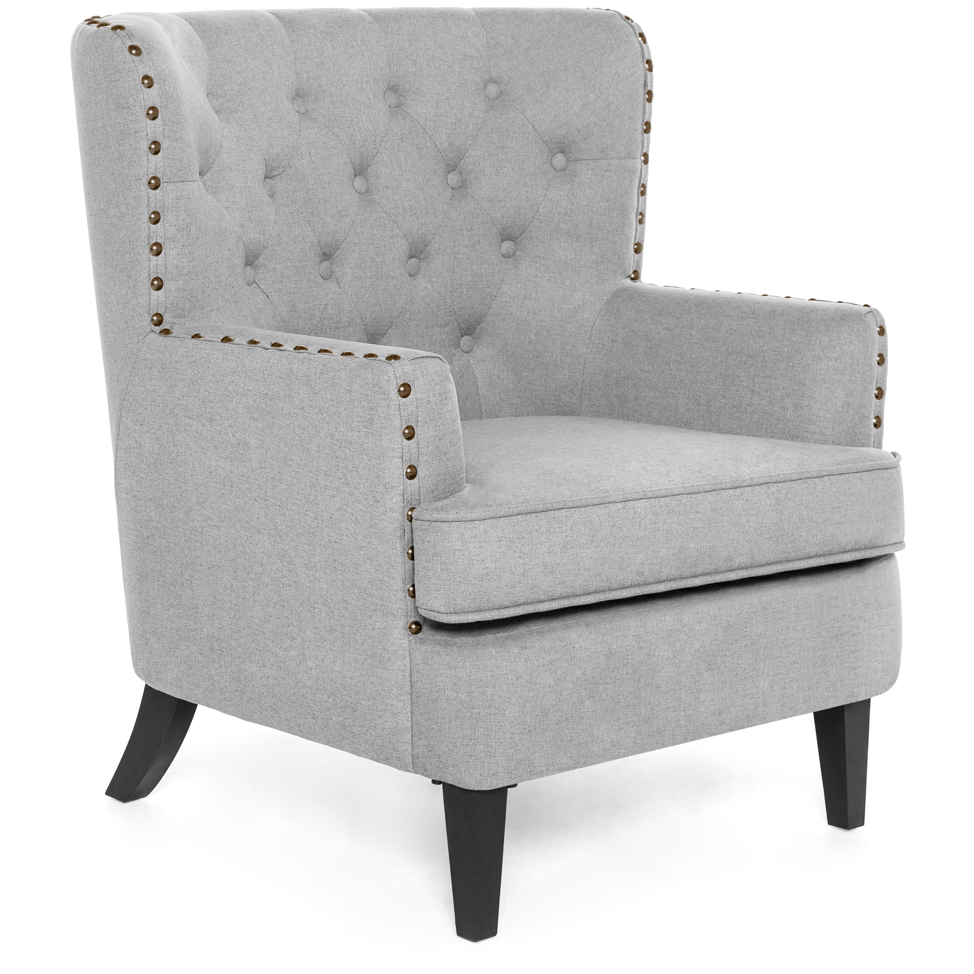 Best Choice Products Modern Tufted Wingback Accent Chair for Home
