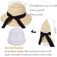 thumbnail image 3 of HSHDLDF Chapeaux de Soleil pour Femmes Protection UV Grand Grand Bord Chapeau Femme Pliable Chapeau de Soleil pour Femmes Chapeaux de Paille, 3 of 6