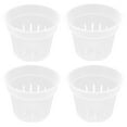 thumbnail image 1 of Miangastore Pots de Pépinière Transparents Lot de 4 12.2X9.5Cm Ronds en Plastique, 1 of 9