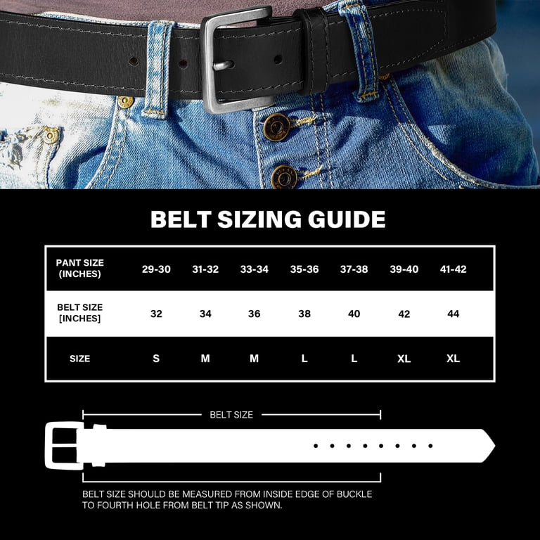 Wrangler Leather Belt for Men, Black, Size 40 photo 3