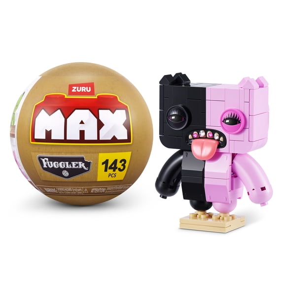 MAX BUILD MORE Premium Fuggler Baddies Collection (Wide Eyed Weirdo) by ZURU - Plastic Building Bricks Set for Kids Ages 8