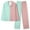 Mint Green, variant on Nrmvnmi Pajama Sets For Women Color Block Nightwear Sets Lapel Long Sleeve Button Down Sleepwear Tops With Pocket And High Elastic Waist Ankle Length Pants Loungewear 2 Piece Sets