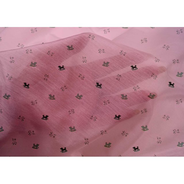 oneOone Tissu en Coton et Soie Imprimé Animaux Chiens Largeur 42 Pouces
