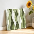 thumbnail image 3 of Canvas Wall Art Sage Green Ripple Canvas Art Print Abstract Gradient Pictures Wall Decor for Living Room Bedroom Artwork Decorations Stretched Framed Ready to Hang 8"x8", 3 of 9