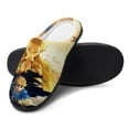 thumbnail image 4 of Men The Legend of Zelda Slippers Non-Slip Fuzzy House Slippers Warm Soft Plush Winter House Shoes Indoor Outdoor Slip-On Shoes, 4 of 7