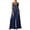 Blue, variant on Womens Satin Spaghetti Strap Jumpsuits Dressy Casual Wide Leg Flowy Rompers Sexy Date Night One Piece Overalls M