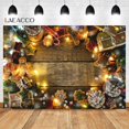 thumbnail image 1 of Telón de fondo de madera de Navidad, regalo de bola, tablones de corona de pino, tablero, fiesta de año nuevo, fondos fotográficos de bebé, sesión fotográfica, estudio fotográfico, 1 of 4