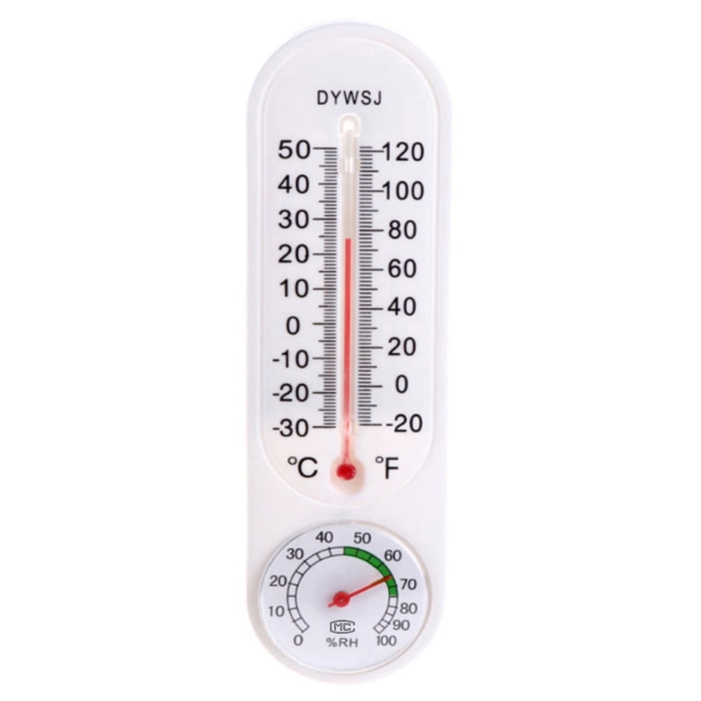 NEW Garage Office Indoor Wall-mounted Greenhouse Hygrometer Breeding Thermometer