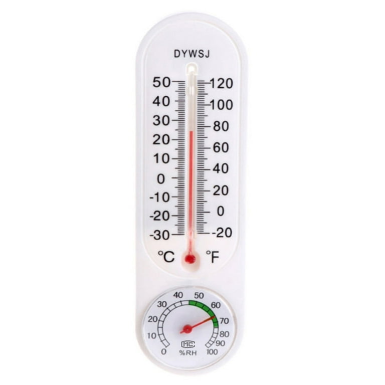 Walbest Garage Office Indoor Thermometer, Wall-mounted Greenhouse  Hygrometer Breeding Farm Thermometer