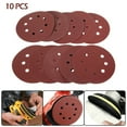 thumbnail image 3 of 10pcs 125mm 5" Hook Loop Sanding Discs 8 Hole Sandpaper Pads Set Grit 40-2000#, 3 of 6