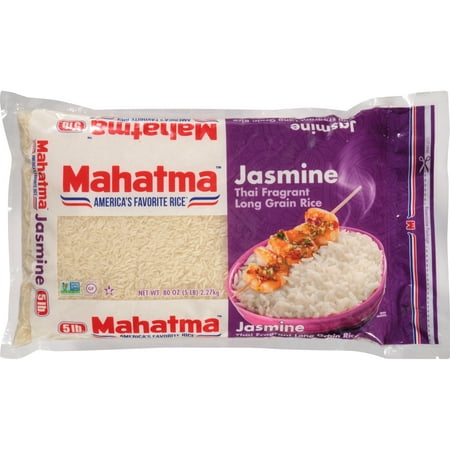 Mahatma Jasmine Thai Long Grain Rice, 5-Pound Bag (Best Thai Jasmine Rice)