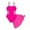 Hot Pink, variant on Teen Girls Swim Suits Adjustable Straps Side Cut Out One Piece Bathing Suits with Cover Ups Beach Skirt Bathing Suit for Teen
