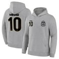 thumbnail image 2 of Icon Sports Officially Licensed Argentine Football Association Lionel Messi Pullover Hoodie - Unisex Kids - AFA117PH Light Grey YM, 2 of 2