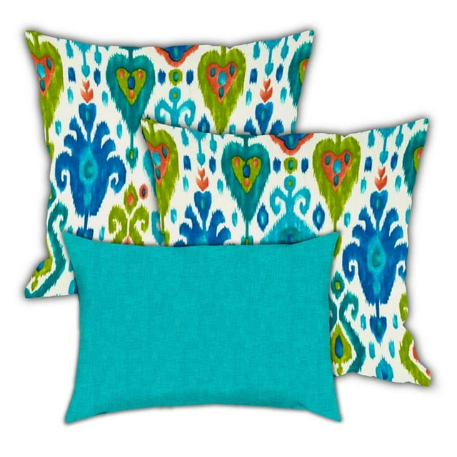 Joita Rio Grande River Indoor/Outdoor Pillow - Navy Polyester Fabric (Set of 3)