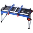 thumbnail image 2 of , Miter Saw Stand, 5-in-1 Portable Workbench, Quick Folding Work Table with Detachable Miter Saw Stand & Height Adjustable Legs, Scaffold/Dolly/Creeper/Platform for Woodworking, Repair, Masonry,, 2 of 28
