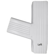 T Left, Downspout Funnel, 2x3, Low Gloss White