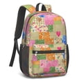 thumbnail image 2 of Pioneer Flower Floral Print Pattern 17" School Backpacks for Teens,Waterproof Oxford Fabric,S-Shape Padded Straps for School,Travel,Hiking,Camping, 2 of 5